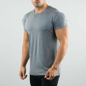 Alphalete Men’s Rolled Muscle Tee - Medium Gray